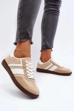 Boto Buty Sportowe Na Platformie|Sneakersy Damskie*Damskie Niskie Sneakersy Buty Sportowe Beżowe Eudiopis