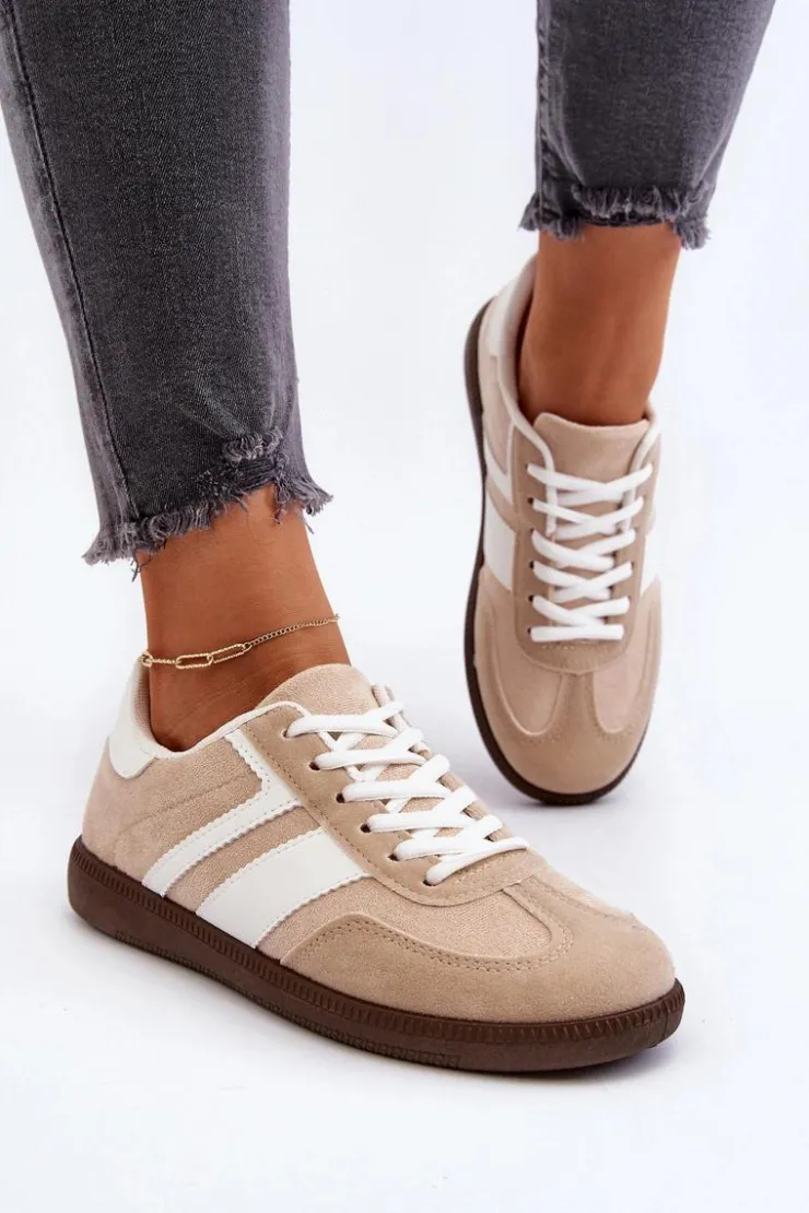 Boto Buty Sportowe Na Platformie|Sneakersy Damskie*Damskie Niskie Sneakersy Buty Sportowe Beżowe Eudiopis