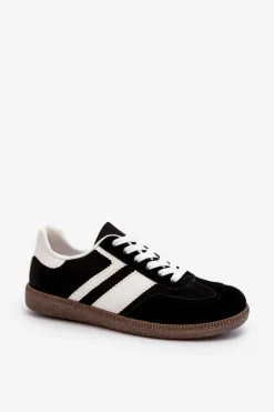 Clearance Boto Damskie Niskie Sneakersy Buty Sportowe Czarne Eudiopis