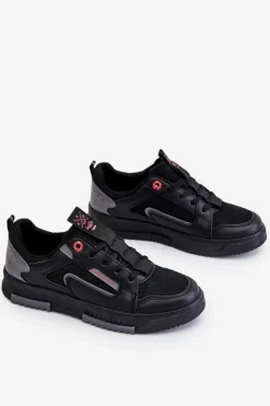 Cross Jeans Damskie Niskie Sneakersy LL2R4012C Czarne Czarny