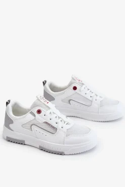 Sale Cross Jeans Damskie Niskie Sneakersy LL2R4011C Białe Biały