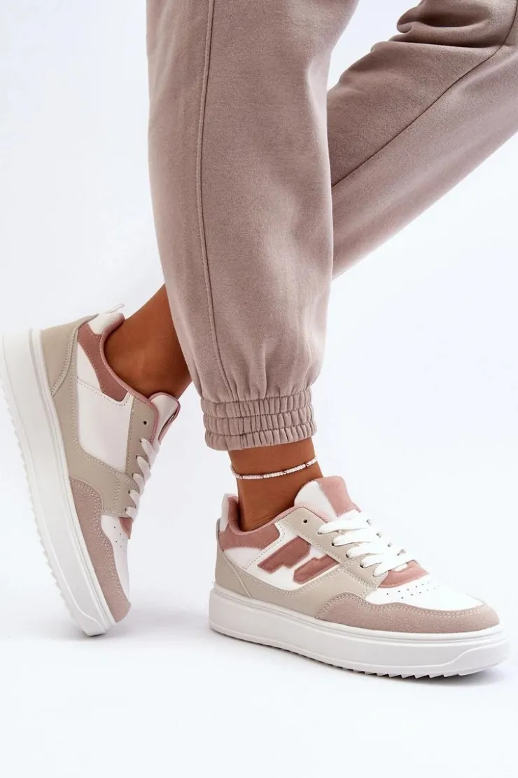 Boto Buty Sportowe Na Platformie|Sneakersy Damskie*Damskie Niskie Sneakersy Beżowe Regines Beżowy