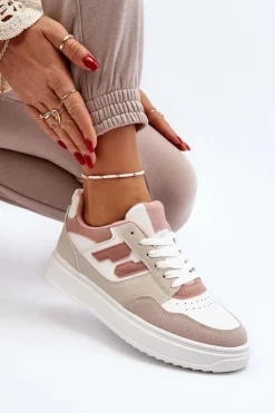 Boto Buty Sportowe Na Platformie|Sneakersy Damskie*Damskie Niskie Sneakersy Beżowe Regines Beżowy