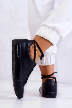 Best Cross Jeans Damskie Niskie Tenisówki JJ2R4054C Czarne Czarny
