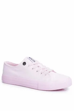 Damskie Big Star Shoes Damskie Niskie Trampki Big Star DD274443 Jasnoróżowe