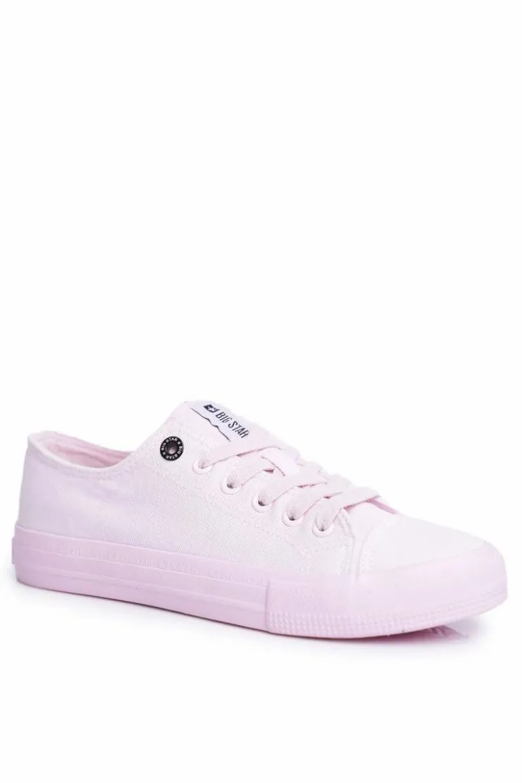 Damskie Big Star Shoes Damskie Niskie Trampki Big Star DD274443 Jasnoróżowe