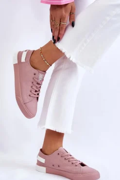 Big Star Shoes Trampki Damskie Big Star|Trampki Damskie Niskie*Damskie Niskie Trampki Big Star LL274040 Różowe