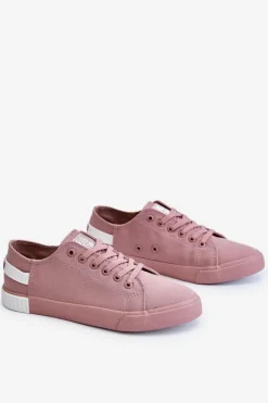 Big Star Shoes Trampki Damskie Big Star|Trampki Damskie Niskie*Damskie Niskie Trampki Big Star LL274040 Różowe