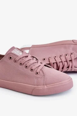 Big Star Shoes Trampki Damskie Big Star|Trampki Damskie Niskie*Damskie Niskie Trampki Big Star LL274040 Różowe