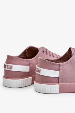Big Star Shoes Trampki Damskie Big Star|Trampki Damskie Niskie*Damskie Niskie Trampki Big Star LL274040 Różowe
