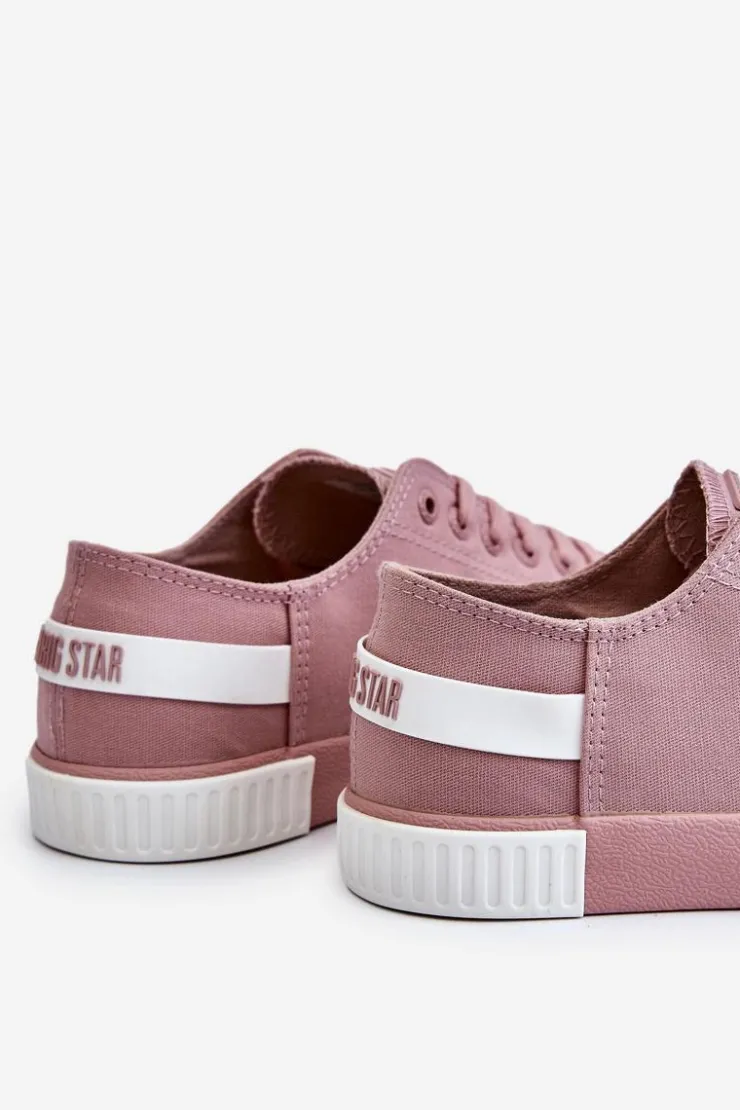 Big Star Shoes Trampki Damskie Big Star|Trampki Damskie Niskie*Damskie Niskie Trampki Big Star LL274040 Różowe