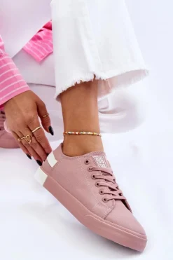 Big Star Shoes Trampki Damskie Big Star|Trampki Damskie Niskie*Damskie Niskie Trampki Big Star LL274040 Różowe