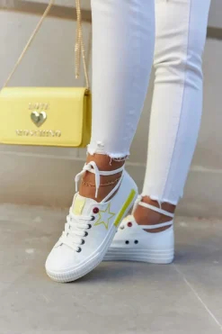 Damskie Big Star Shoes Damskie Niskie Trampki BIG STAR JJ274384 Białe