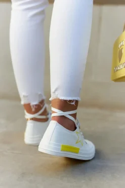 Damskie Big Star Shoes Damskie Niskie Trampki BIG STAR JJ274384 Białe