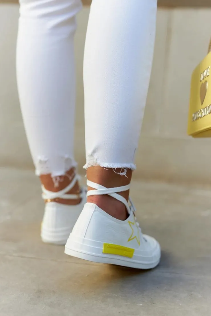 Damskie Big Star Shoes Damskie Niskie Trampki BIG STAR JJ274384 Białe