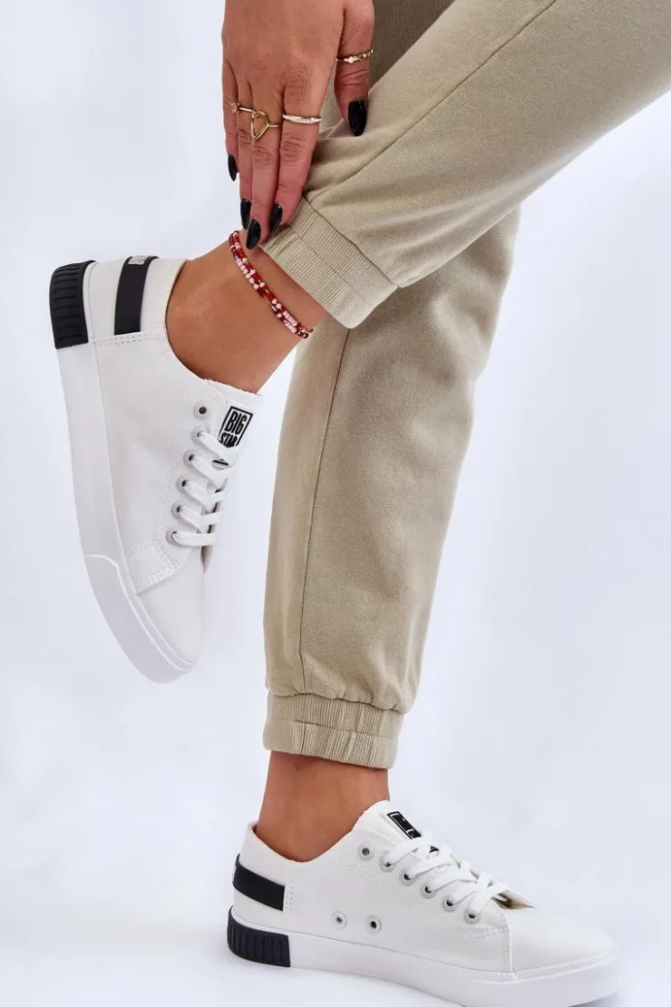 Damskie Big Star Shoes Damskie Niskie Trampki Big Star LL274039 Białe