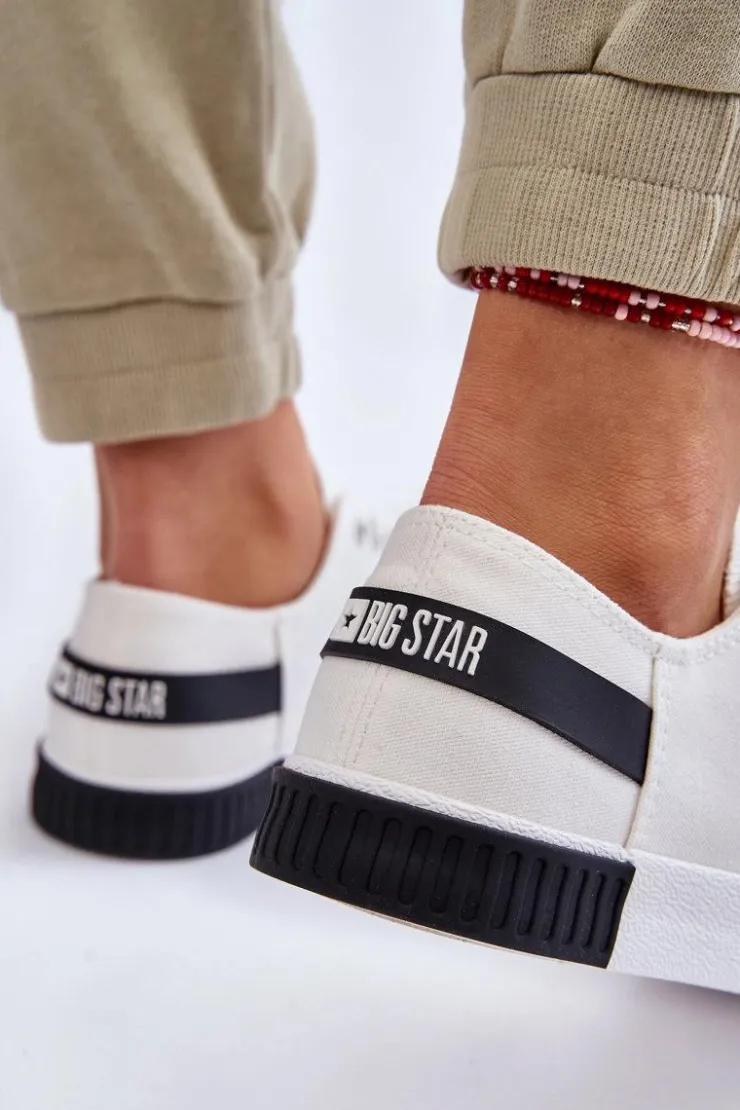 Damskie Big Star Shoes Damskie Niskie Trampki Big Star LL274039 Białe