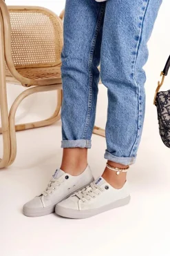 Online Big Star Shoes Damskie Niskie Trampki Big Star DD274439 Szare