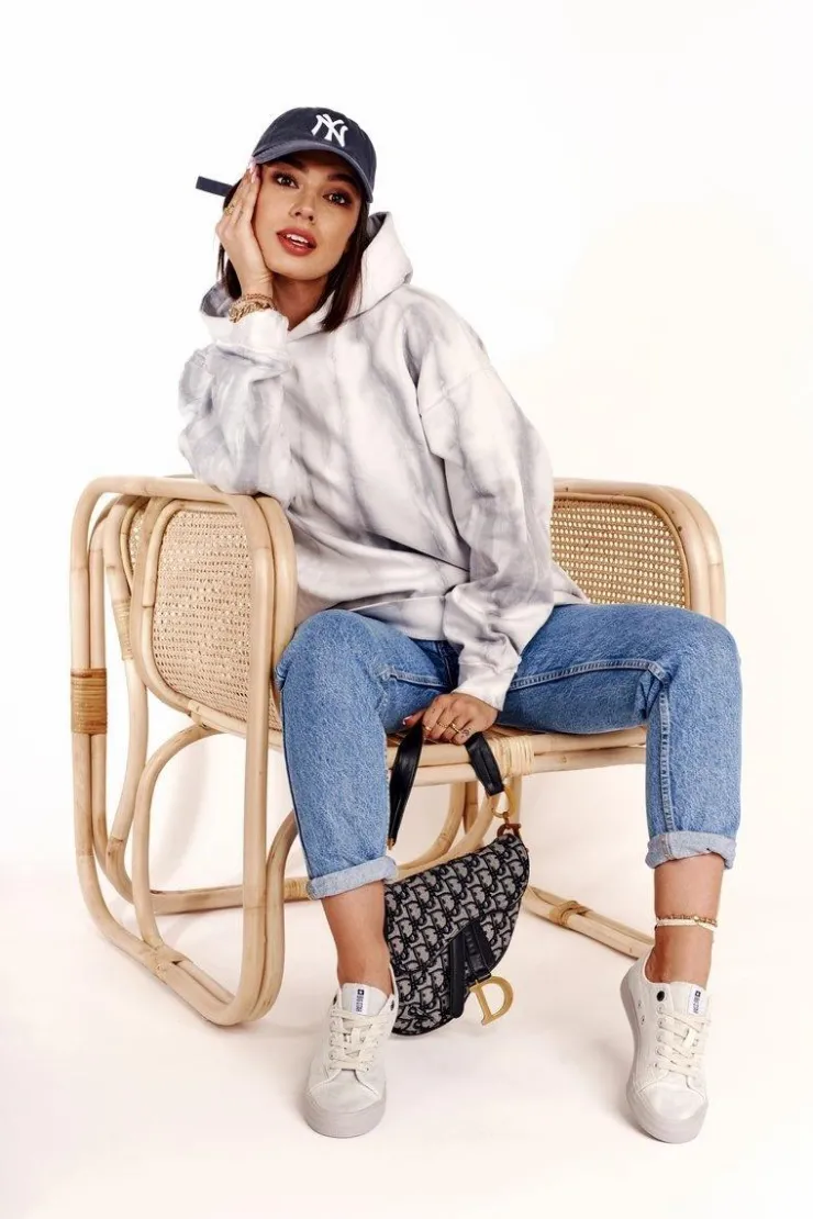 Online Big Star Shoes Damskie Niskie Trampki Big Star DD274439 Szare