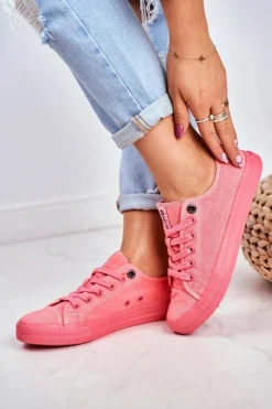 Damskie Big Star Shoes Damskie Niskie Trampki Big Star DD274444 Różowe