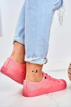 Damskie Big Star Shoes Damskie Niskie Trampki Big Star DD274444 Różowe