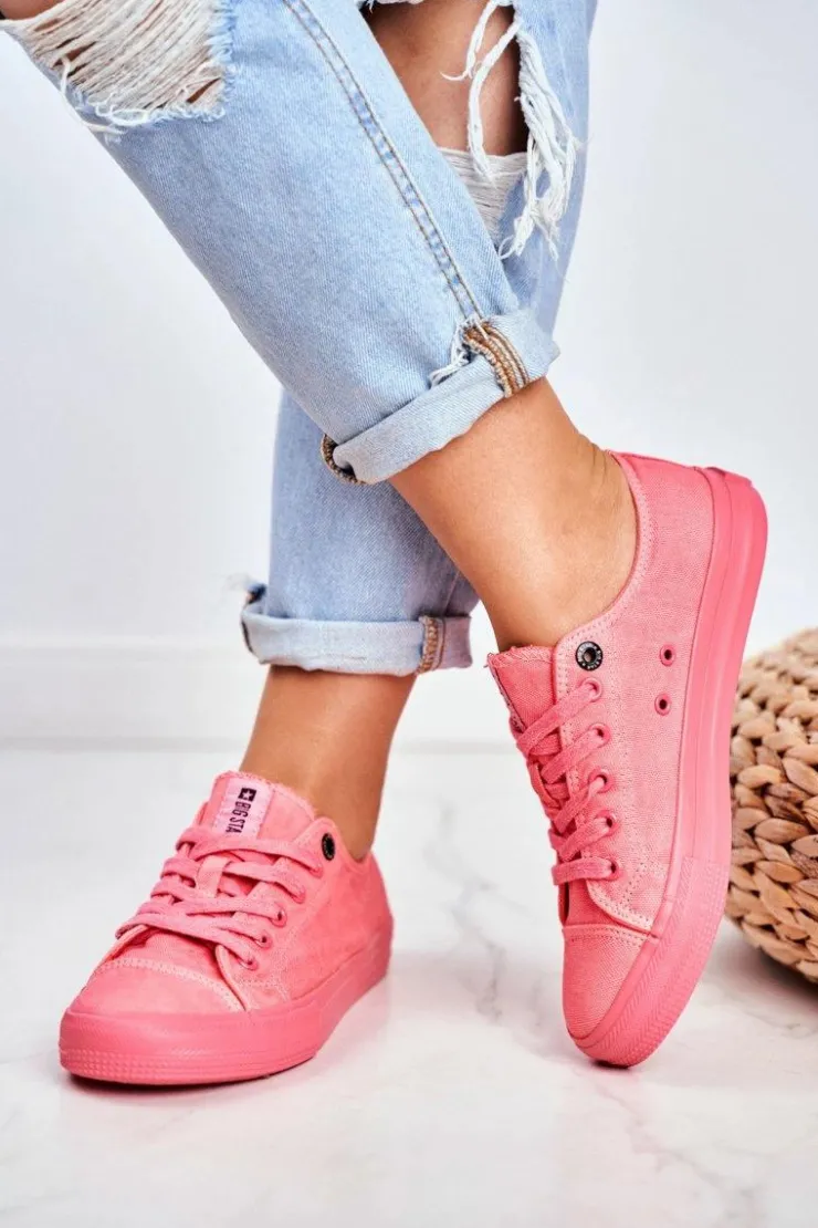 Damskie Big Star Shoes Damskie Niskie Trampki Big Star DD274444 Różowe