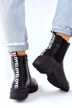 Sale Damskie buty S.Barski Damskie Ocieplane Botki Sztyblety Czarne Roulette