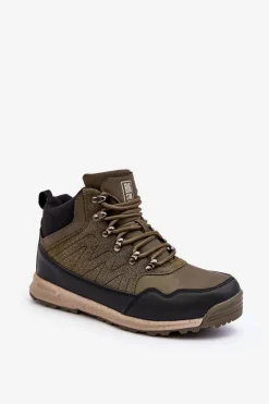 Outlet Big Star Shoes Damskie Ocieplane Buty Trekkingowe Khaki Big Star MM274480 Zielony