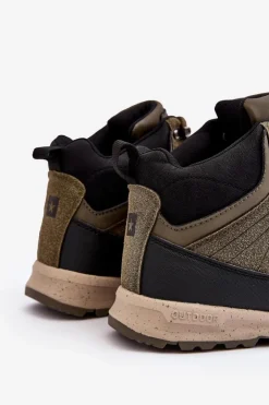 Outlet Big Star Shoes Damskie Ocieplane Buty Trekkingowe Khaki Big Star MM274480 Zielony