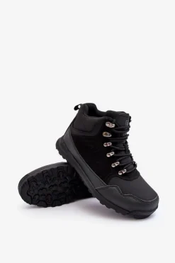 Damskie Big Star Shoes Damskie Ocieplane Buty Trekkingowe Czarne Big Star MM274481