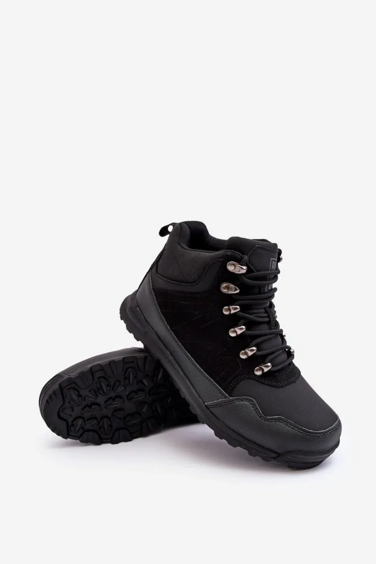 Damskie Big Star Shoes Damskie Ocieplane Buty Trekkingowe Czarne Big Star MM274481