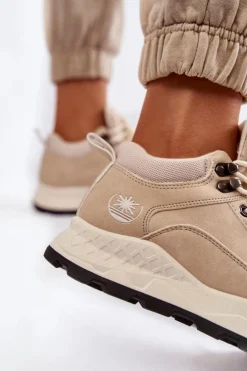 Boto Trekkingowe Damskie|Damskie Trapery*Damskie Ocieplane Buty Trekkingowe Trapery Jasnobeżowe Otto