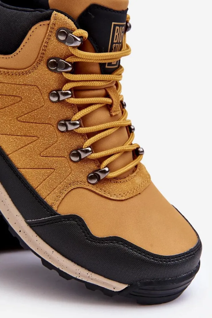 Big Star Shoes Trekkingowe Damskie|Damskie Trapery*Damskie Ocieplane Buty Trekkingowe Camel Big Star MM274479 Brązowy