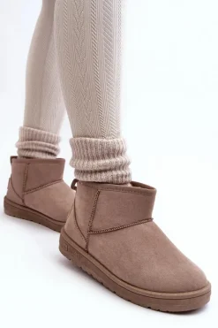 Big Star Shoes Śniegowce Damskie*Damskie Ocieplane Śniegowce Ciemnobeżowe Big Star KK274294