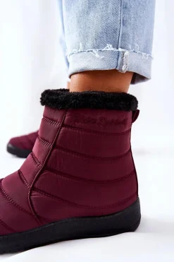 Evento Śniegowce Damskie*Damskie Ocieplane Śniegowce Burgund Mezyss