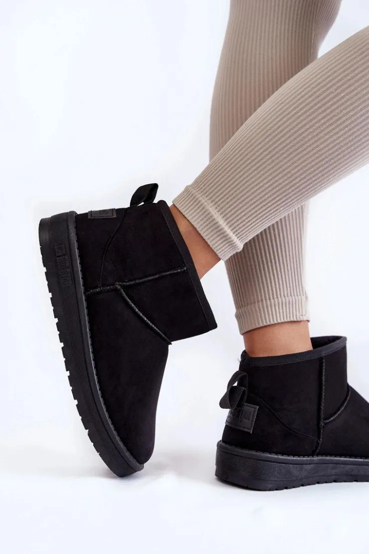 Hot Big Star Shoes Damskie Ocieplane Śniegowce Big Star KK274288 Czarne Czarny