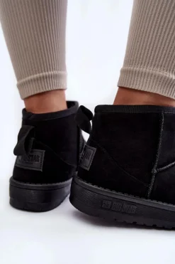 Hot Big Star Shoes Damskie Ocieplane Śniegowce Big Star KK274288 Czarne Czarny