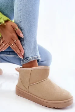 Big Star Shoes Śniegowce Damskie*Damskie Ocieplane Śniegowce Big Star KK274290 Beżowe