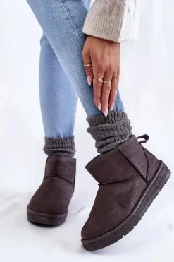 Big Star Shoes Śniegowce Damskie*Damskie Ocieplane Śniegowce Big Star KK274291 Szare