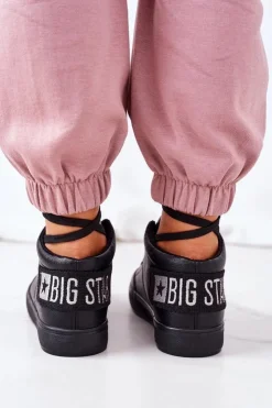Discount Big Star Shoes Damskie Ocieplane Sportowe Buty Big Star EE274351 Czarne