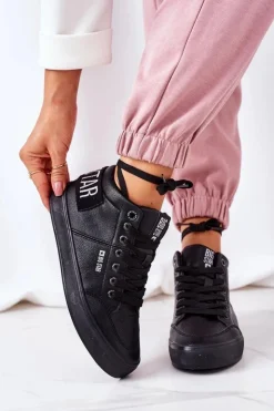 Discount Big Star Shoes Damskie Ocieplane Sportowe Buty Big Star EE274351 Czarne