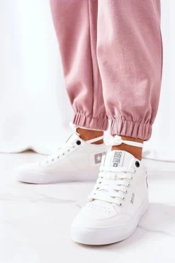 Damskie Big Star Shoes Damskie Ocieplane Sportowe Buty Big Star EE274352 Białe