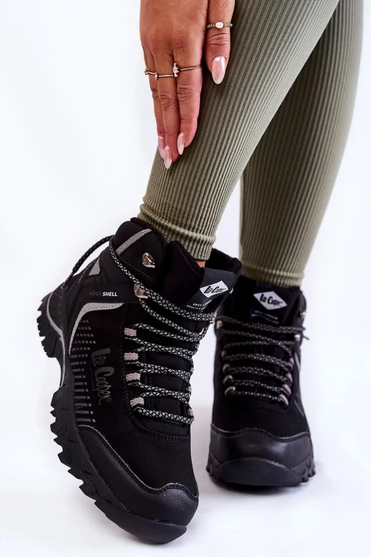 Best Lee Cooper Damskie Ocieplane Trapery LCJ-22-01-1427L Czarne