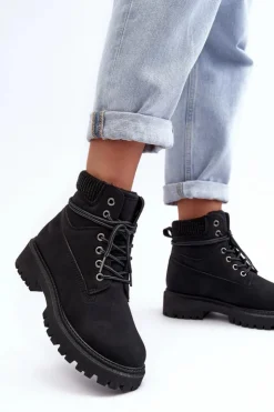 Best Cross Jeans Damskie Ocieplane Trapery Czarne MM2R4012C Czarny