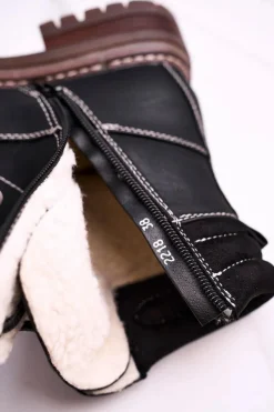 Discount Boto Damskie Ocieplane Workery Trapery Czarne Timber