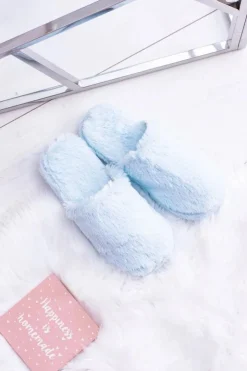 Online Boto Damskie Papcie Futerkowe Jasno Niebieskie Mimia