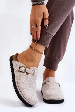 Discount INBLU Damskie Papcie Klapki Profilaktyczne DJ-07-002 Beżowe