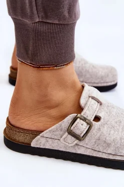 Discount INBLU Damskie Papcie Klapki Profilaktyczne DJ-07-002 Beżowe