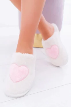 Damskie Boto Damskie Papcie Serca Beżowe