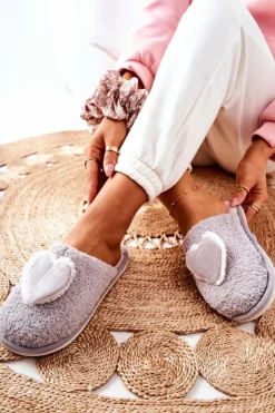 Discount Boto Damskie Papcie Szare Heartbeat